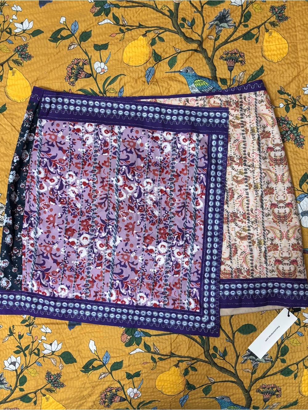NWT!💕Commense Lavender and Purple Mixed-Print Mini Skirt